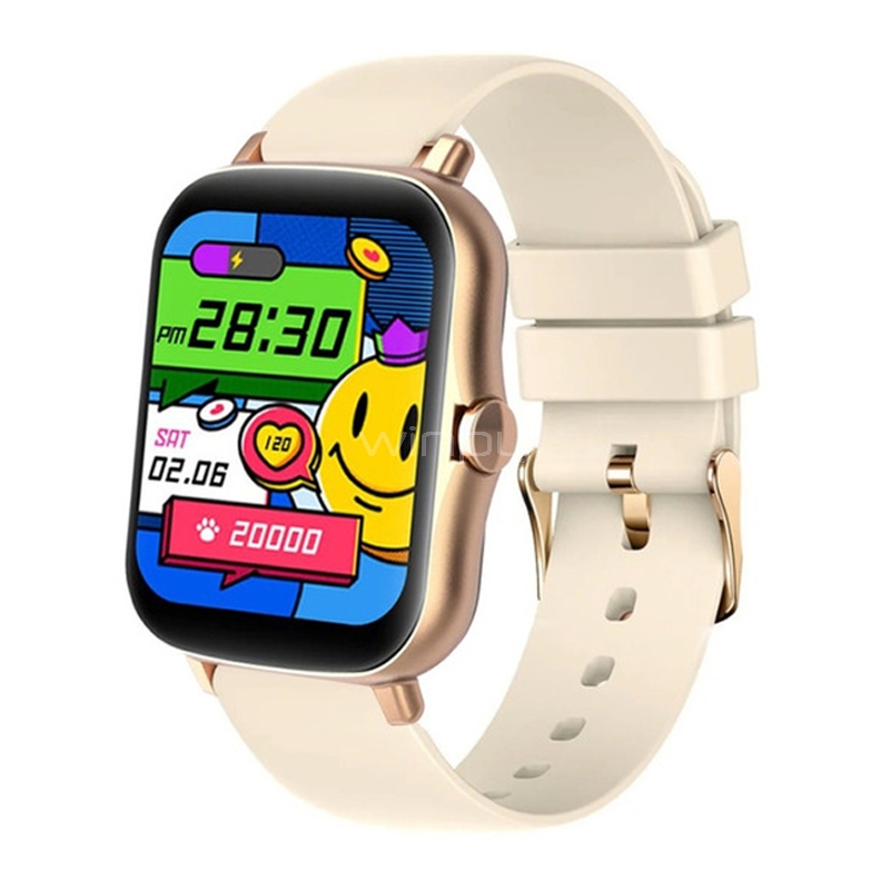 Smartwatch Colmi P8 plus GT de 1.69“ (Bluetooth TWS, IP67, Gold)